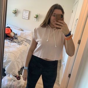 Cropped workout hoodie